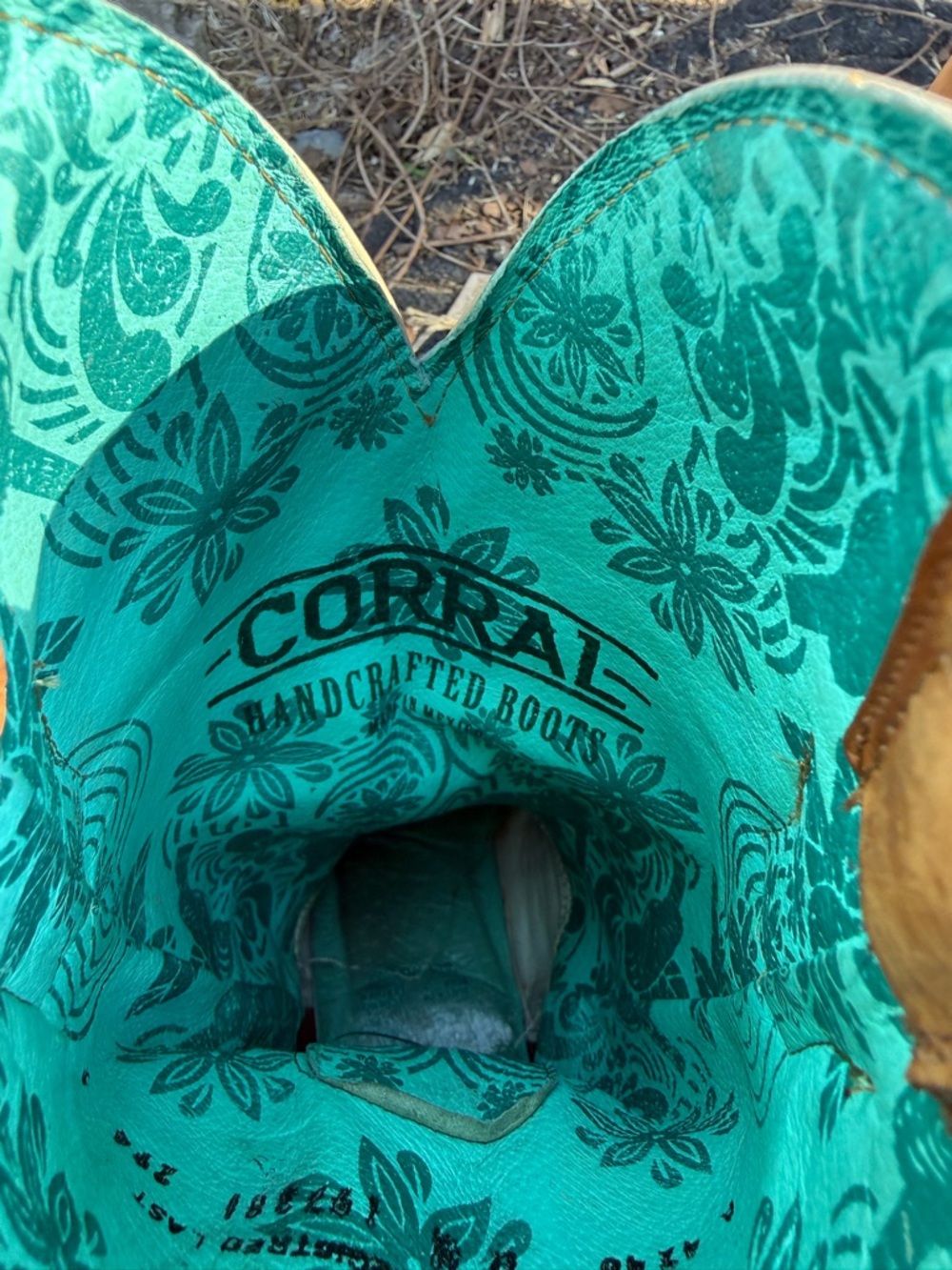 Corral Turquoise & brown Big Bass Arapaima Cowboy Boota - Picture 5 of 8